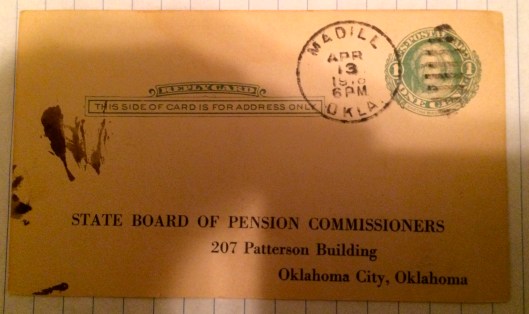 Oklahoma State Board of Pension Commissioners postcard