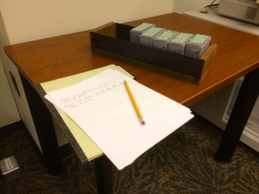 My table at the Library of Congress