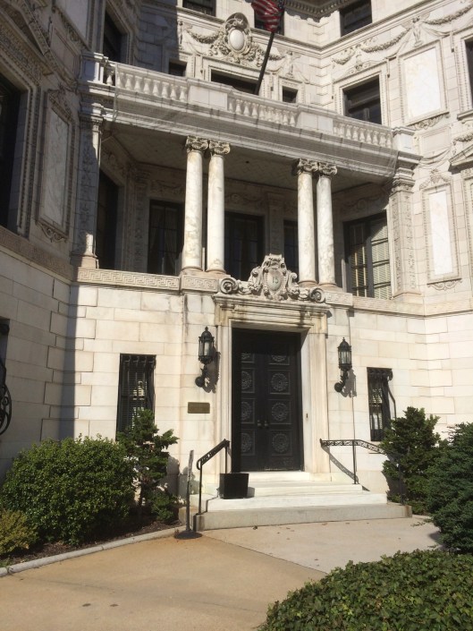 A detail of the stately structure