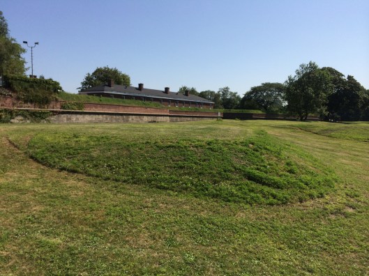 A postage stamp green: with land at such a premium on the island such small greens were the norm