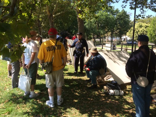 the living history encampment of the First Minnesota on Governors Island, Saturday 9 August 2014