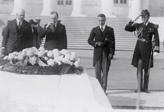 Ted Roosevelt (second from right) with President Coolidge (second from left) and Secretary of War John Weeks, 11 November 1923