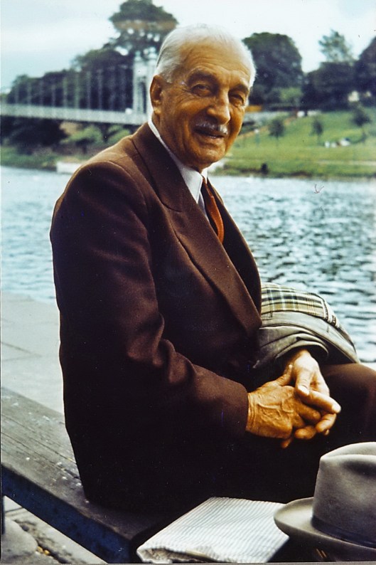 Béla Zombory-Moldován in 1964, on a visit to Chester, England.