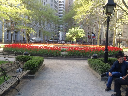 Bowling Green, looking North. The Cunard Building I wrote about the other day is on the left in the background.