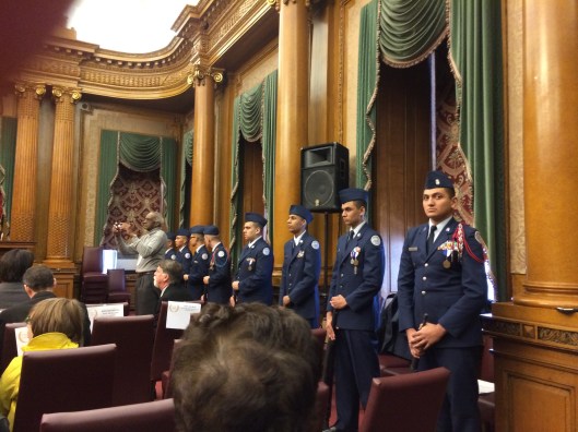 ROTC teams from two high schools provided color guards.