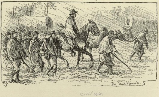Edwin Forbes drawing of the January 1863 Mud March