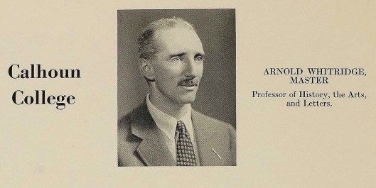 Arnold Whitridge as seen in The 1936 Yale Banner and Potpourri