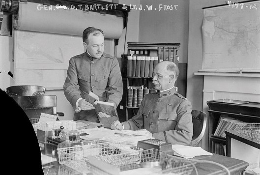 George True Blood, seen here on Governors Island in 1917 after his promotion to brigadier general, was responsible to the tens of thousands of applications pouring in to the Eastern Department that winter just before America joined the war.